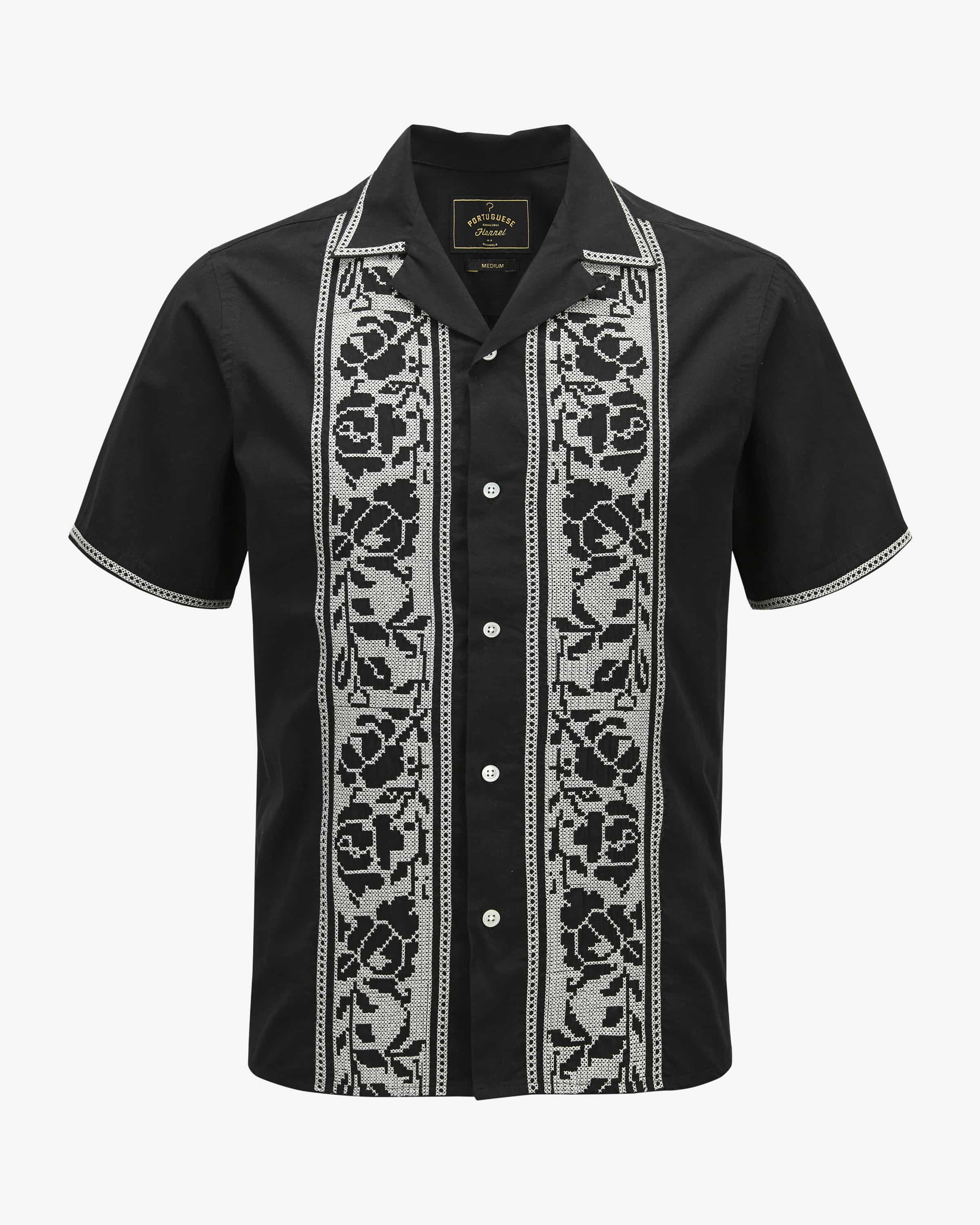 Hemd Bowlingkragen - Black