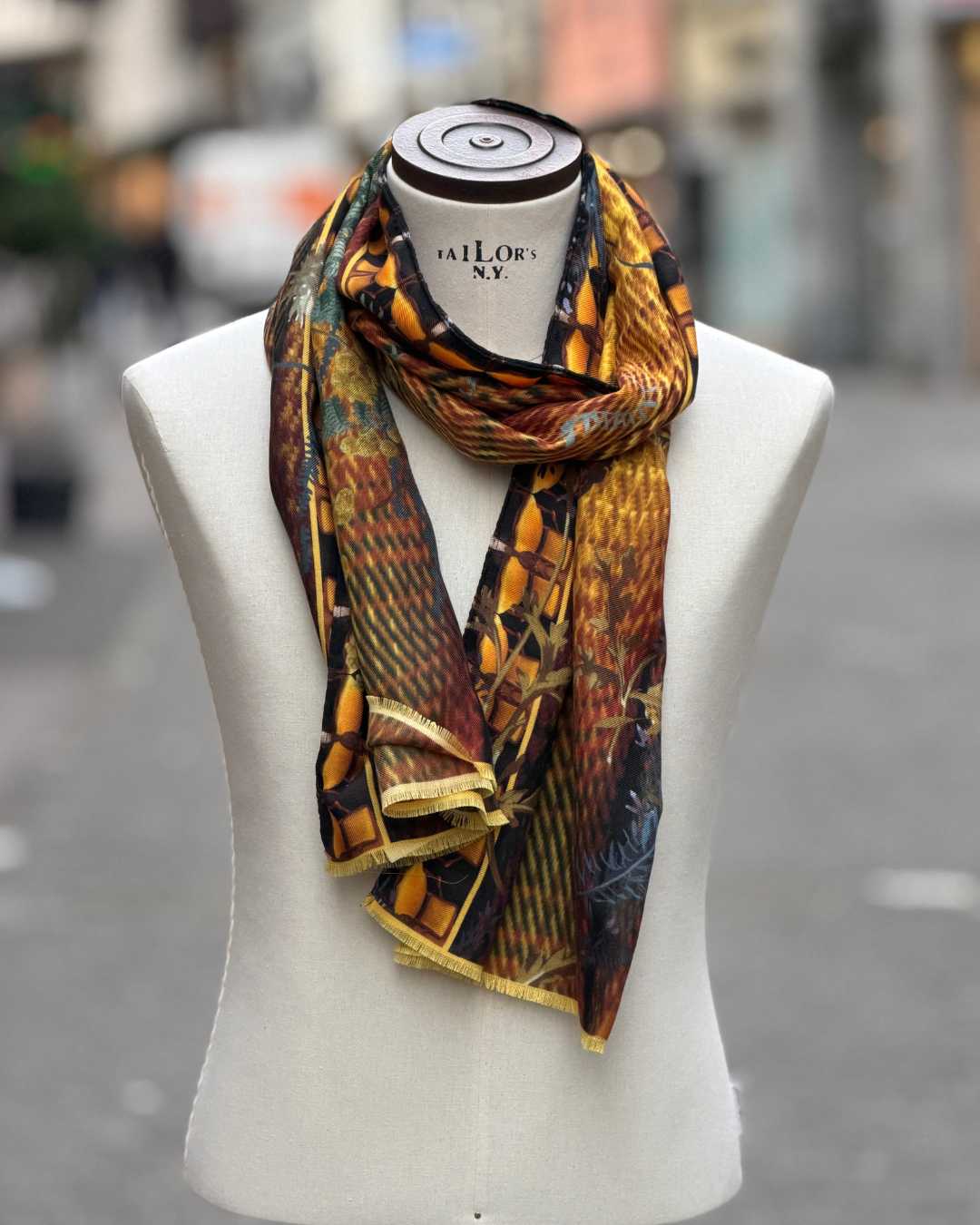 Merino Schal Biedermeier