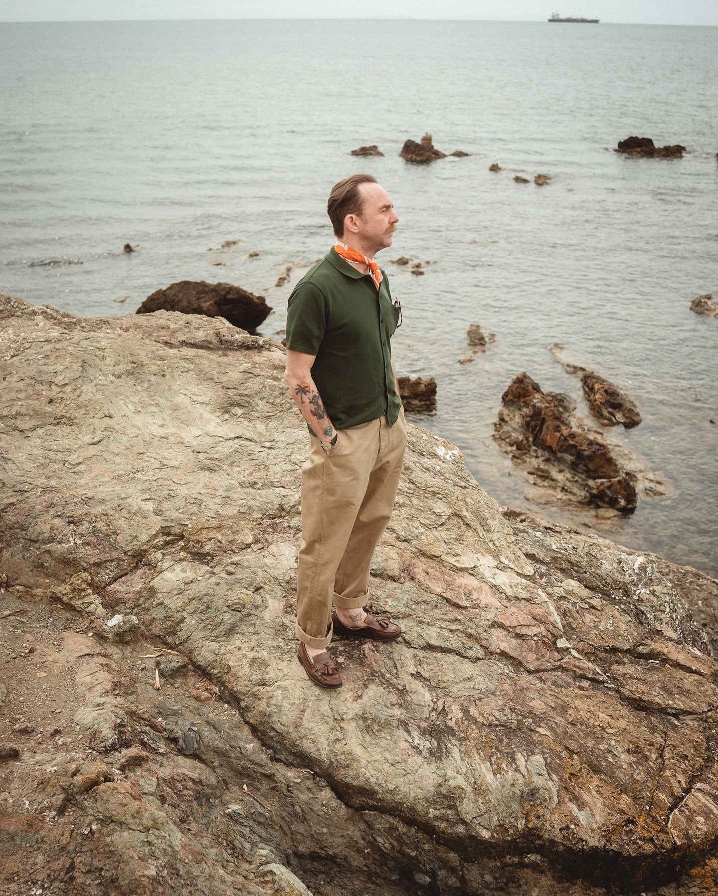 KNITTED SHIRT - DARK GREEN