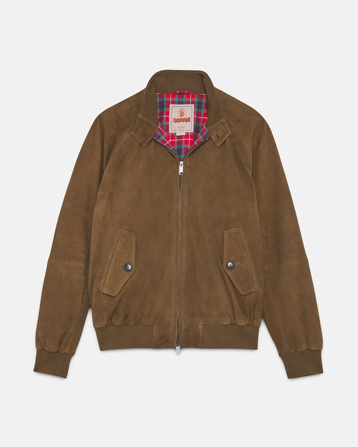 G9 Suede Harrington Jacket - Dark Olive