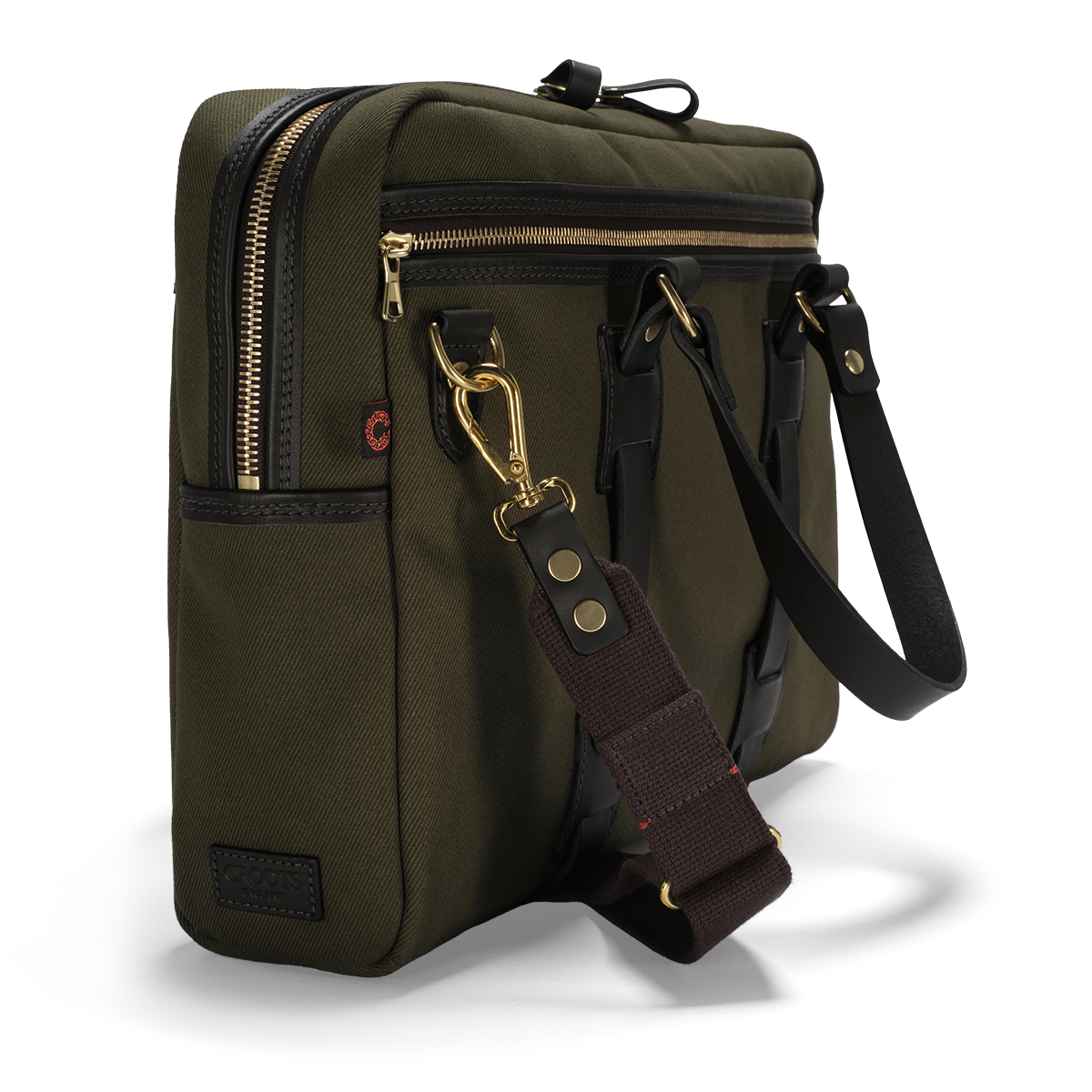 British Twill Laptop Bag - Olive