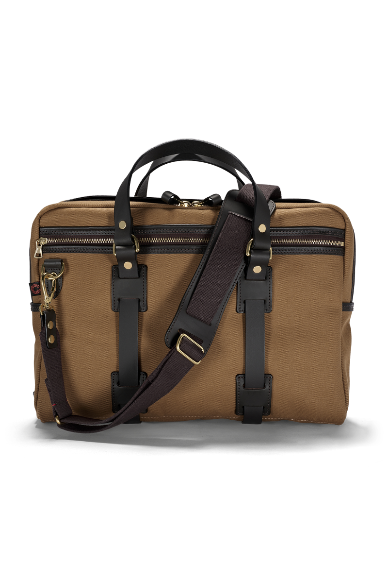 Laptoptasche aus britischem Twill - TAN