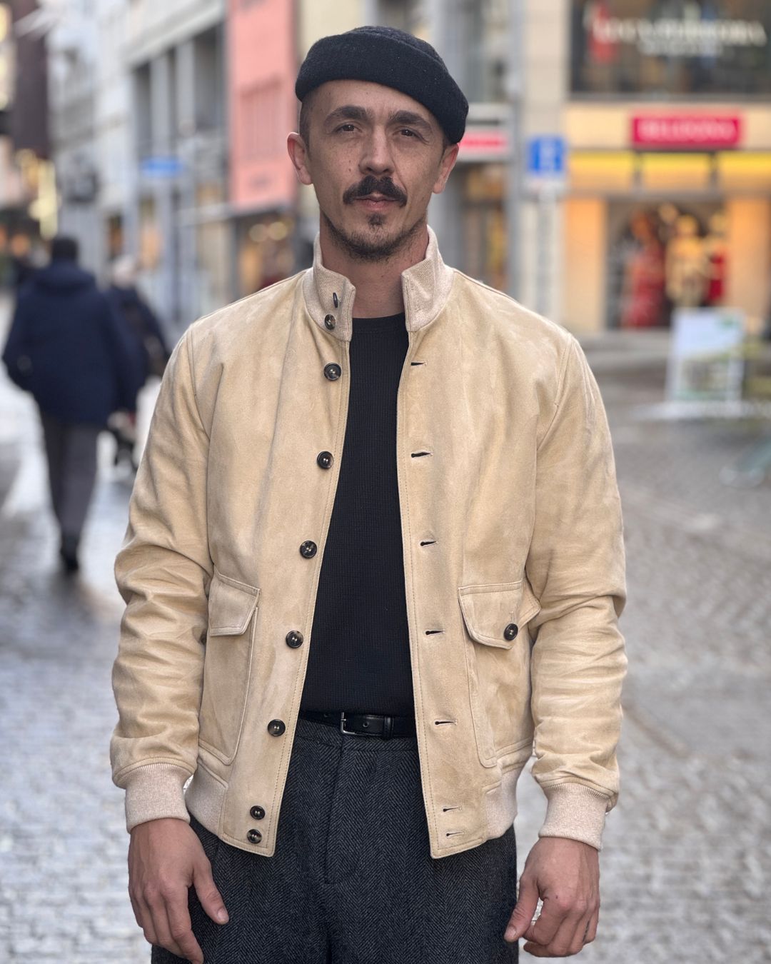 Clint Suede Pieno Fiore - Mastice