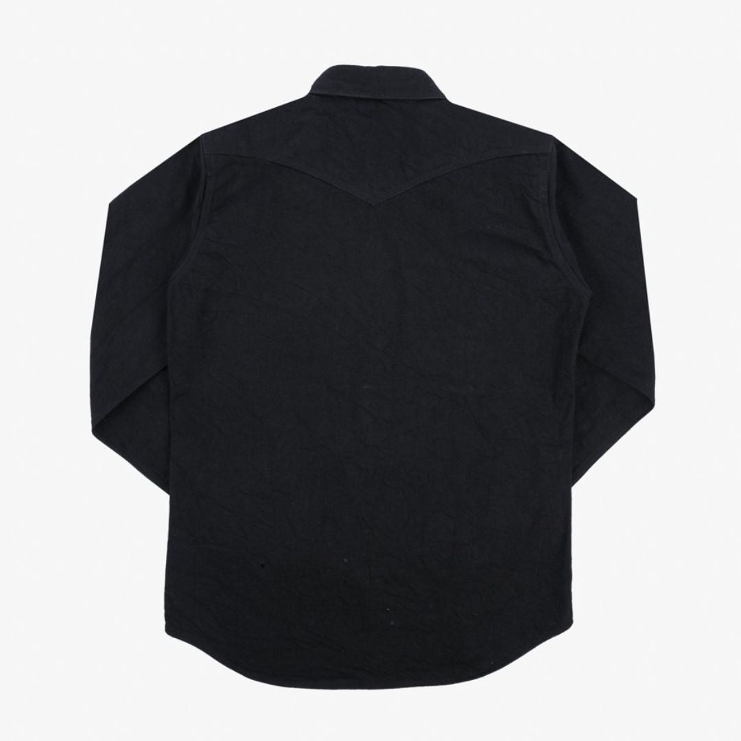 13.5oz Denim Western Shirt - Black IHSH-396-BLK