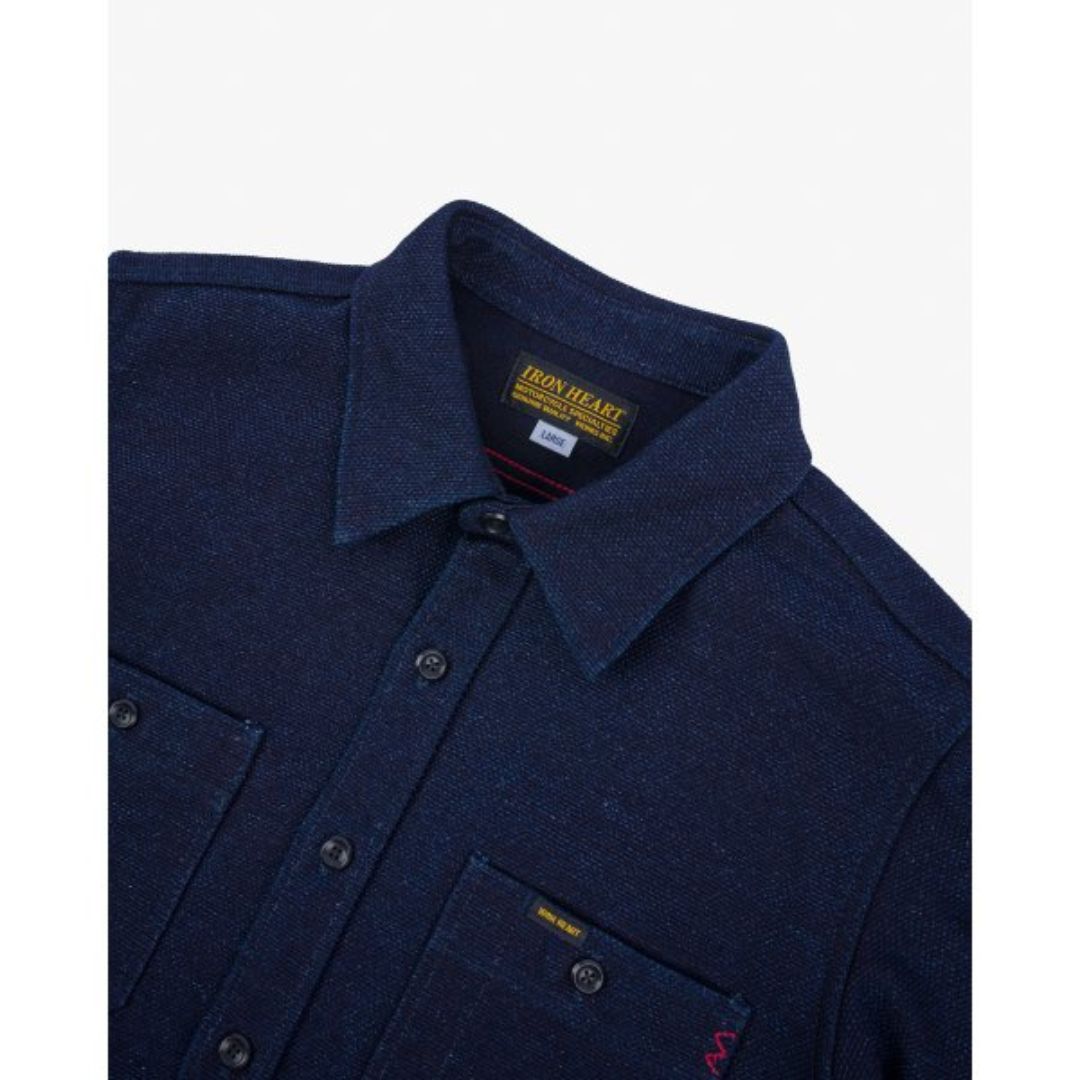 IHSH-397 21oz Sashiko - Worker Shirt - Indigo