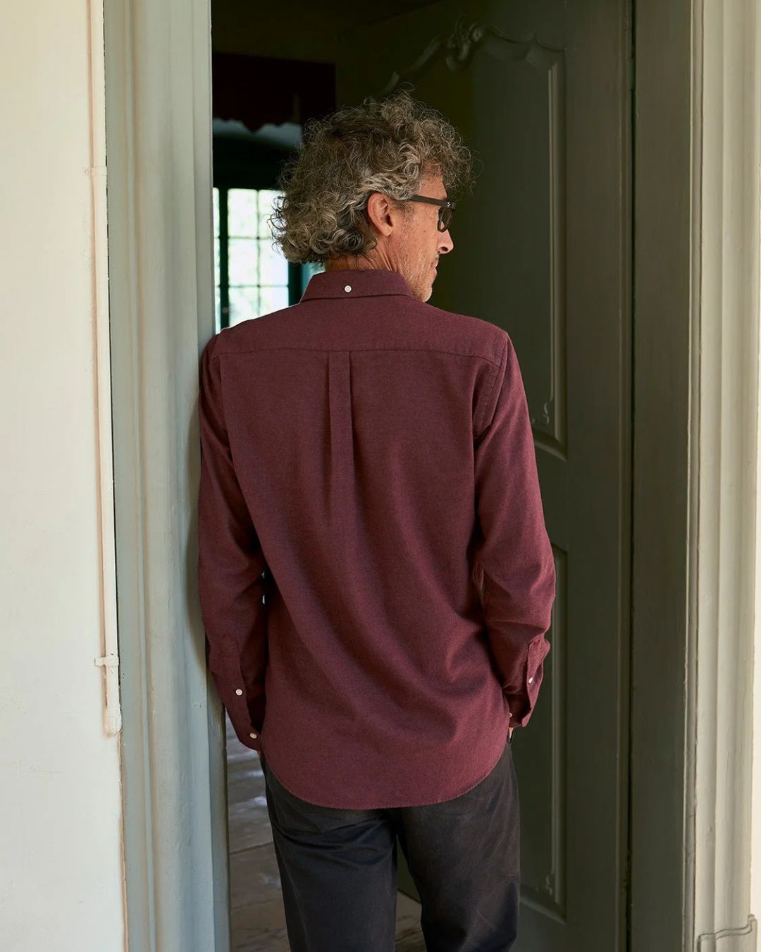 Flanellhemd Populus Bordeaux