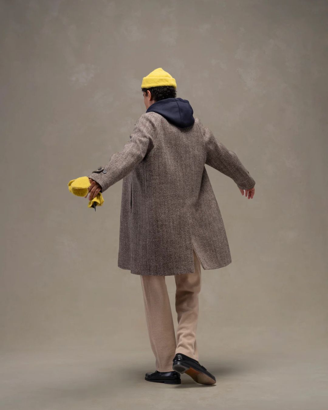 Raglan Coat - Heringbone
