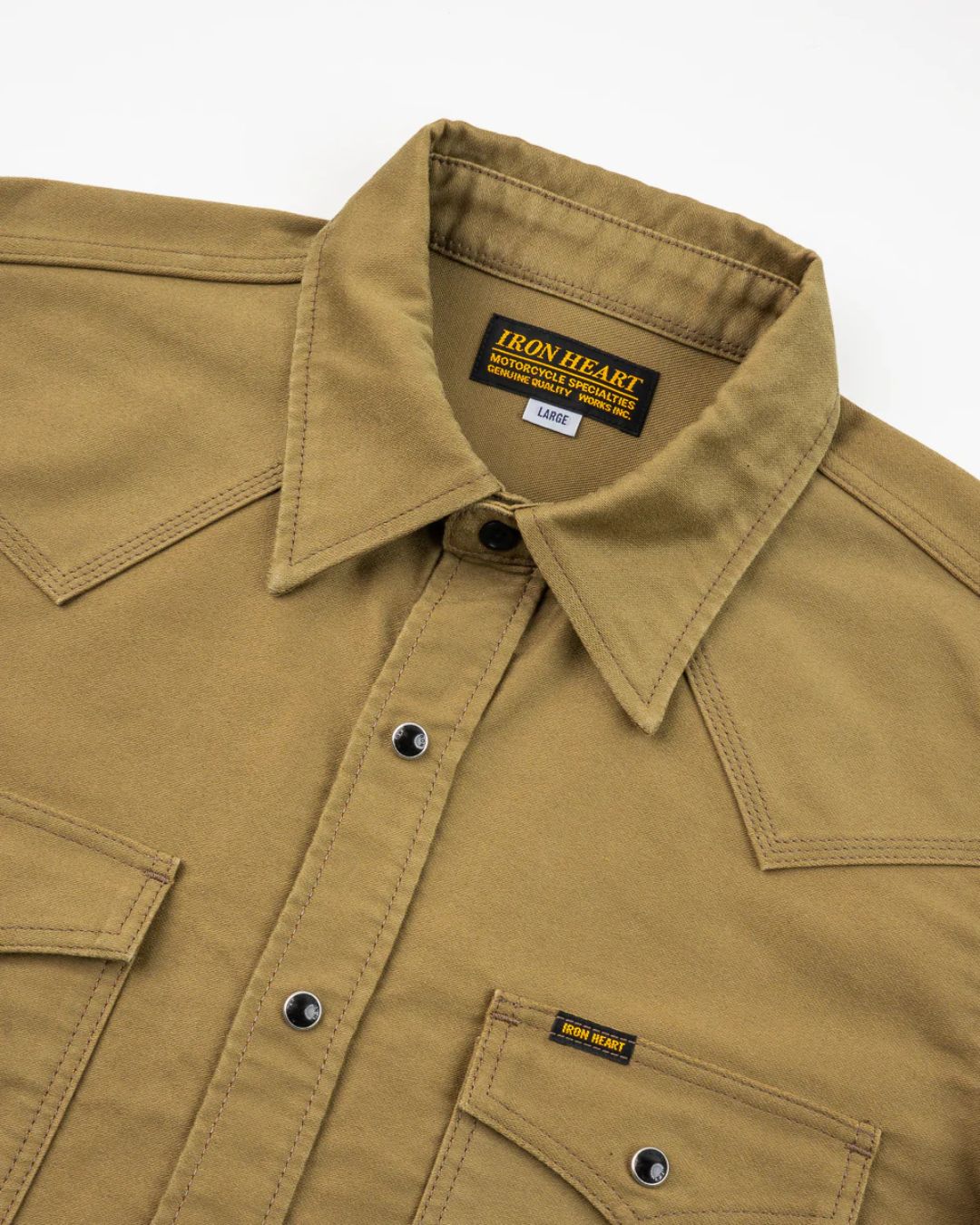 12oz Military Moleskin Western Shirt - Khaki