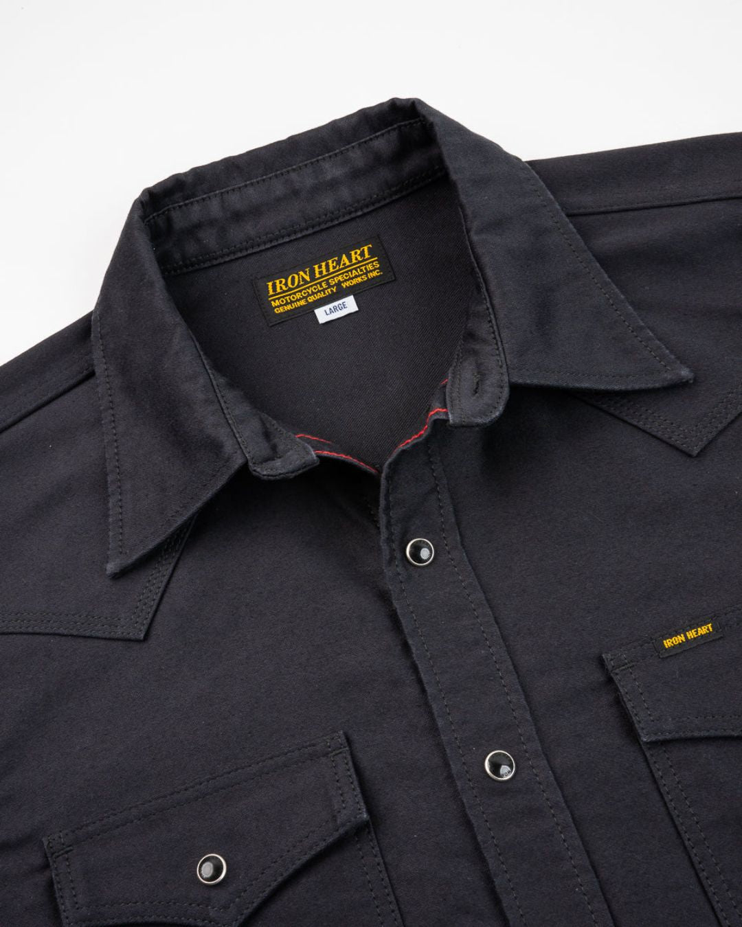 12oz Military Moleskin Western Shirt - IHSH-426-BLK
