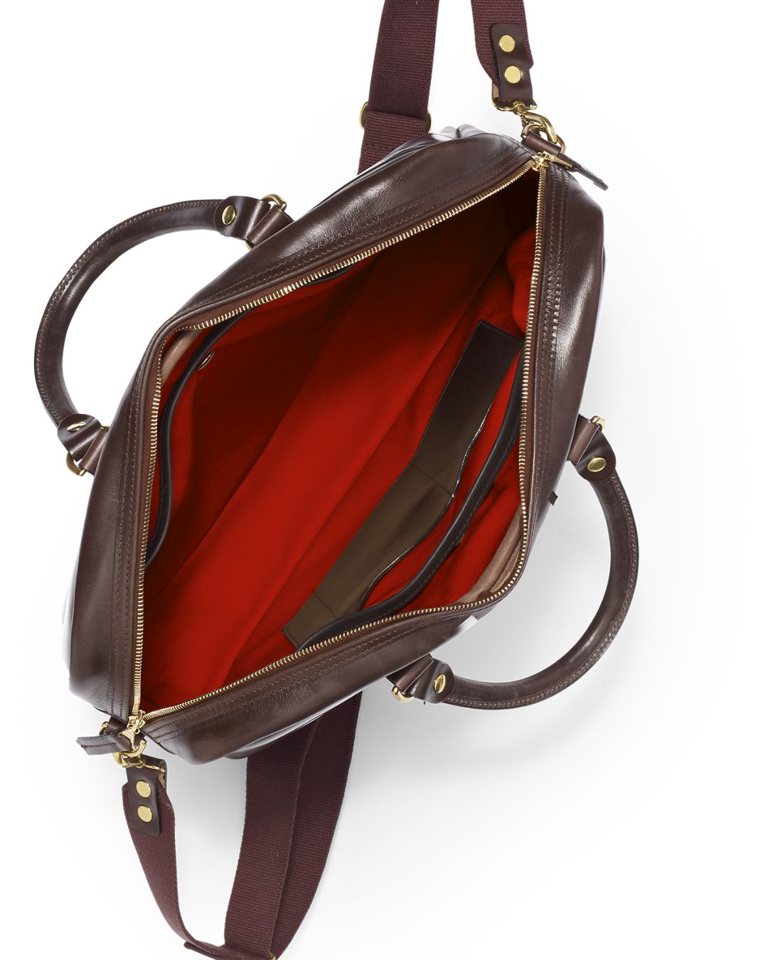 Malton Bridle Leather Laptop Bag - Dark Havana