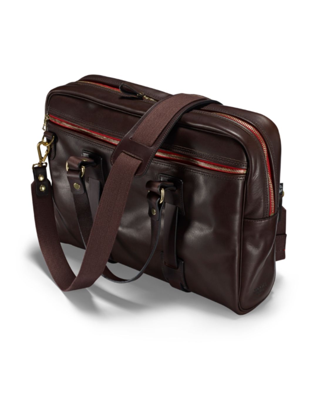 Vintage Leather Laptop Bag - Dark Brown