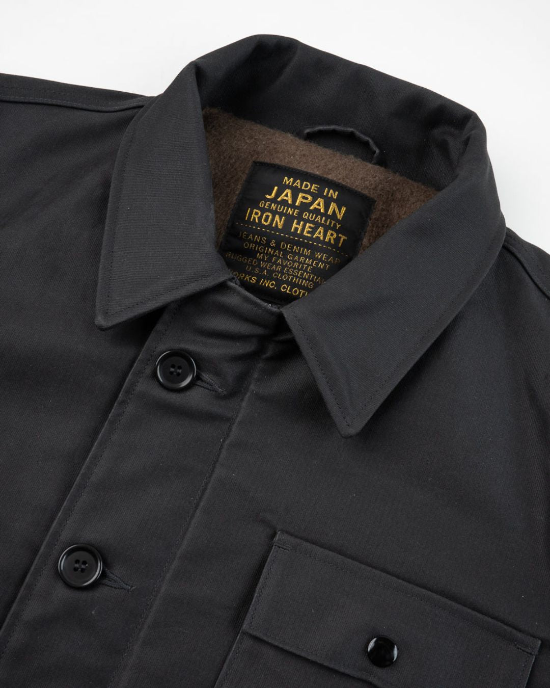 Oiled Whipcord A2 Deck Jacket - Black