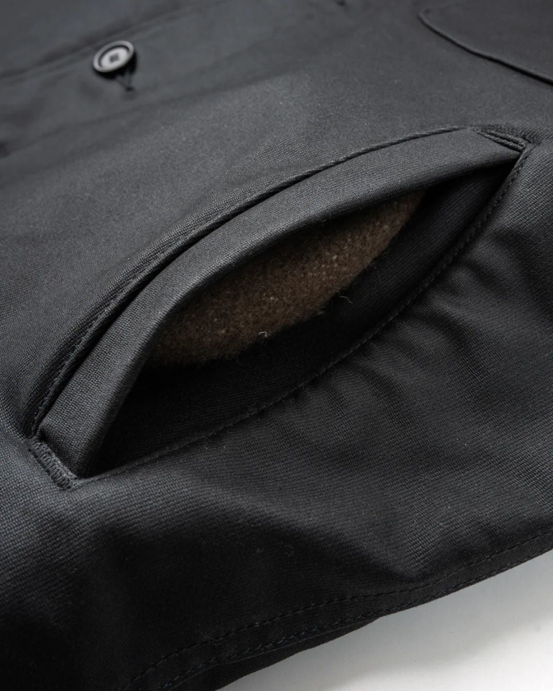 Oiled Whipcord A2 Deck Jacket - Black