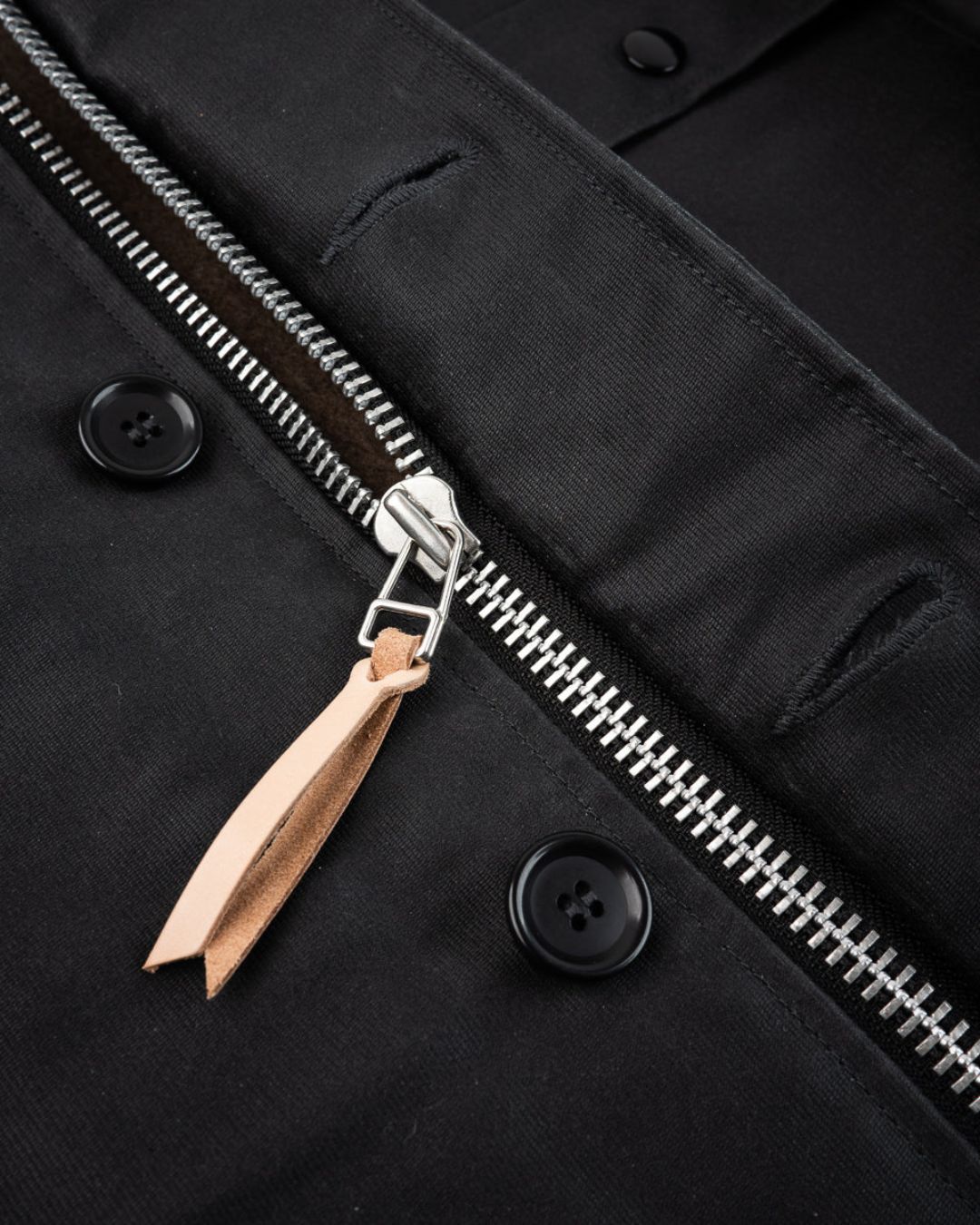 Oiled Whipcord A2 Deck Jacket - Black