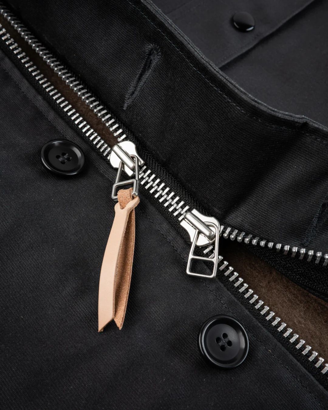 Oiled Whipcord A2 Deck Jacket - Black