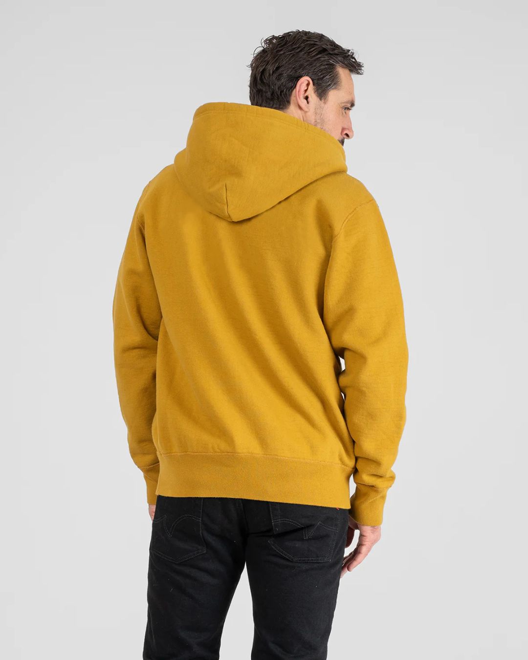 14oz Ultra Heavyweight Loopwheel Cotton Zippered Hoodie - Mustard