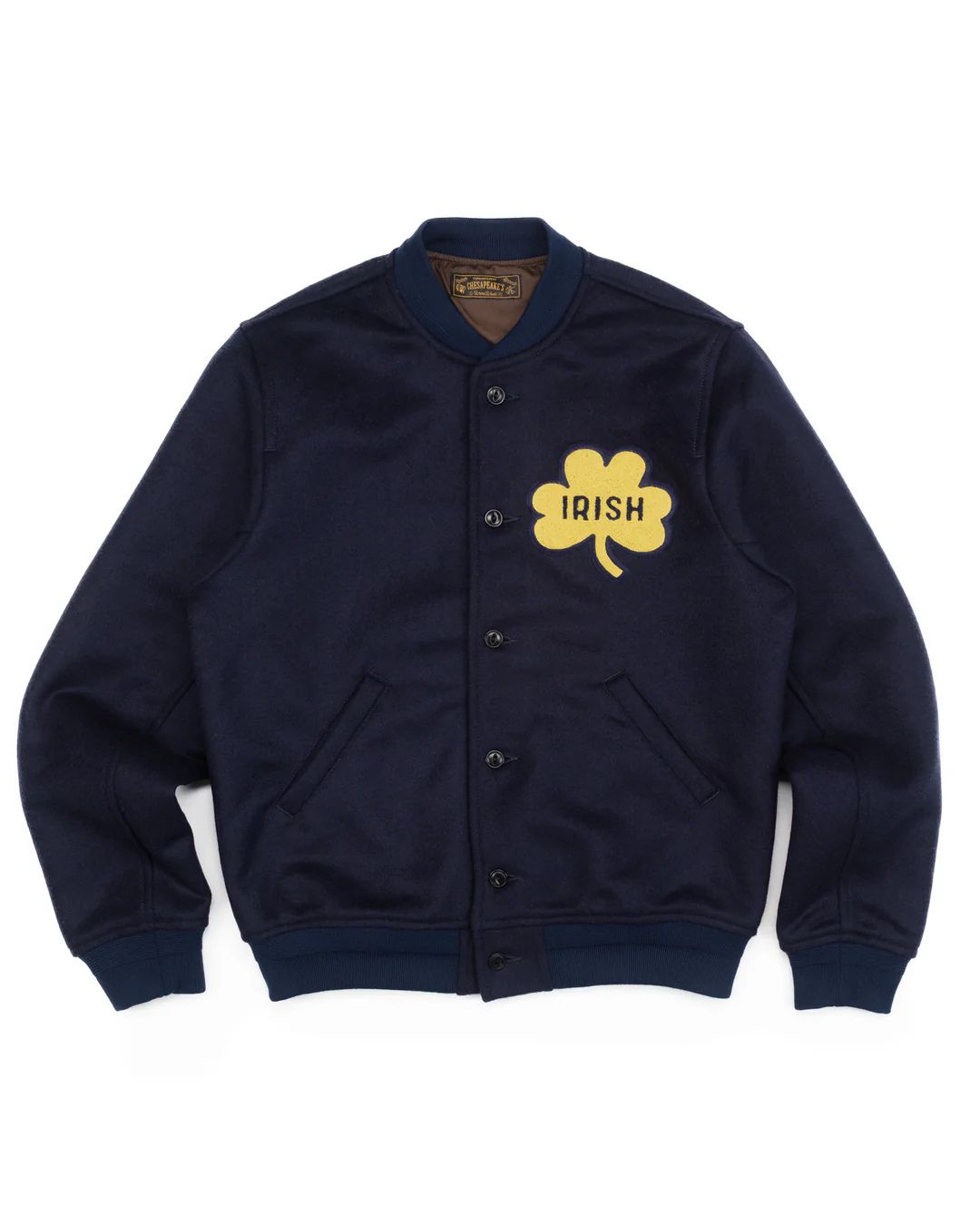 The Notre Dame Stadium Jacket in Navy Wool
