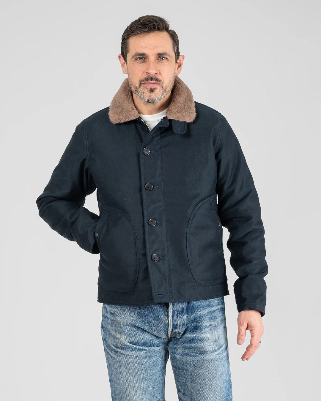 Whipcord N1 Deck Jacket - Navy - IHM-35-NAVY