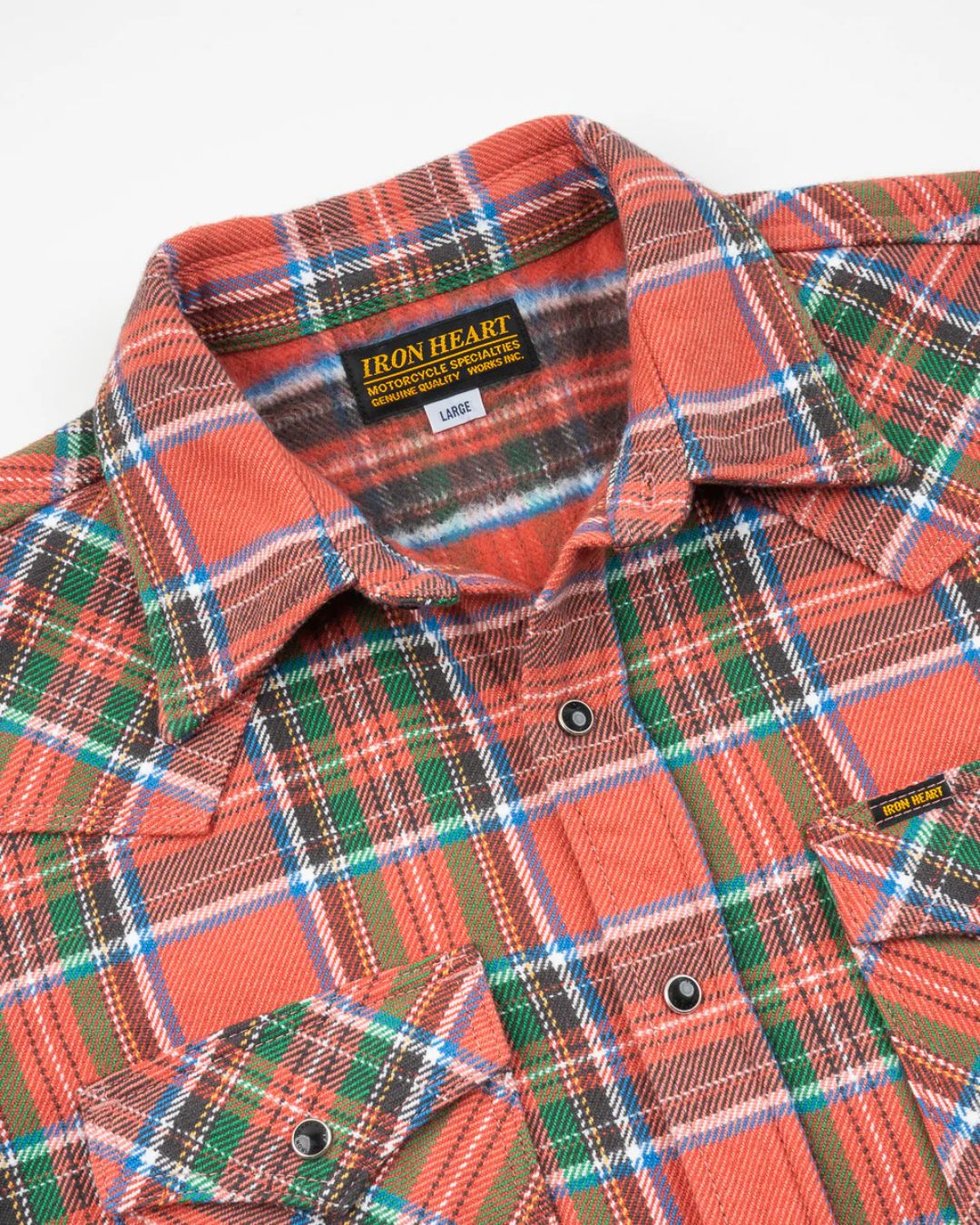 Ultra Heavy Flannel American Check Western Shirt - Red "The Watermelon Man" - IHSH-436-RED
