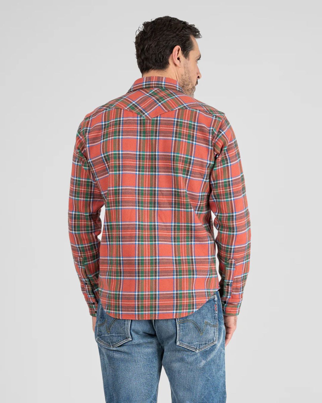 Ultra Heavy Flannel American Check Western Shirt - Red "The Watermelon Man" - IHSH-436-RED