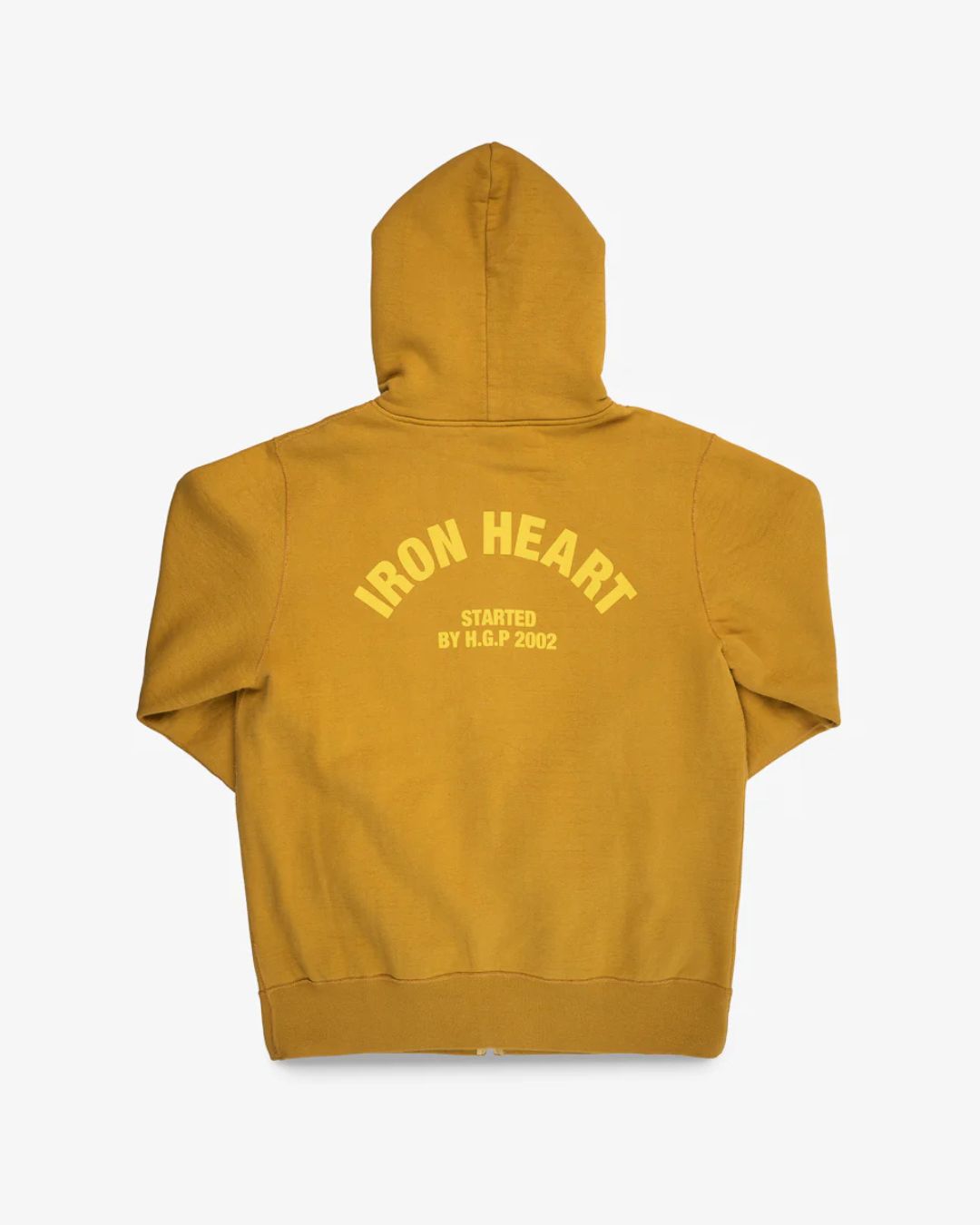 14oz Ultra Heavyweight Loopwheel Cotton Zippered Hoodie - IHSW-81L-MUSTARD