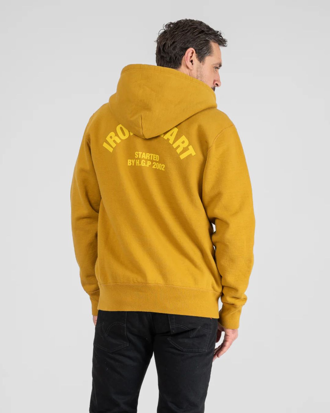 14oz Ultra Heavyweight Loopwheel Cotton Zippered Hoodie - IHSW-81L-MUSTARD