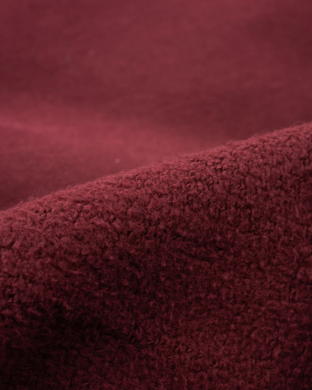 Printed 14oz Ultra Heavyweight Loopwheel Cotton Zippered Hoodie - Burgundy