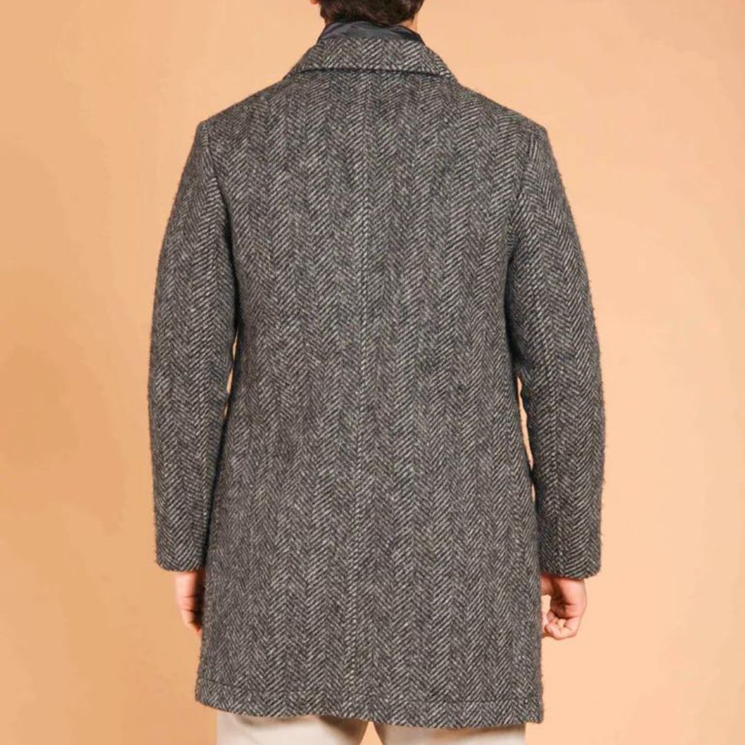 Los Angeles Wollstoffmantel Herringbone
