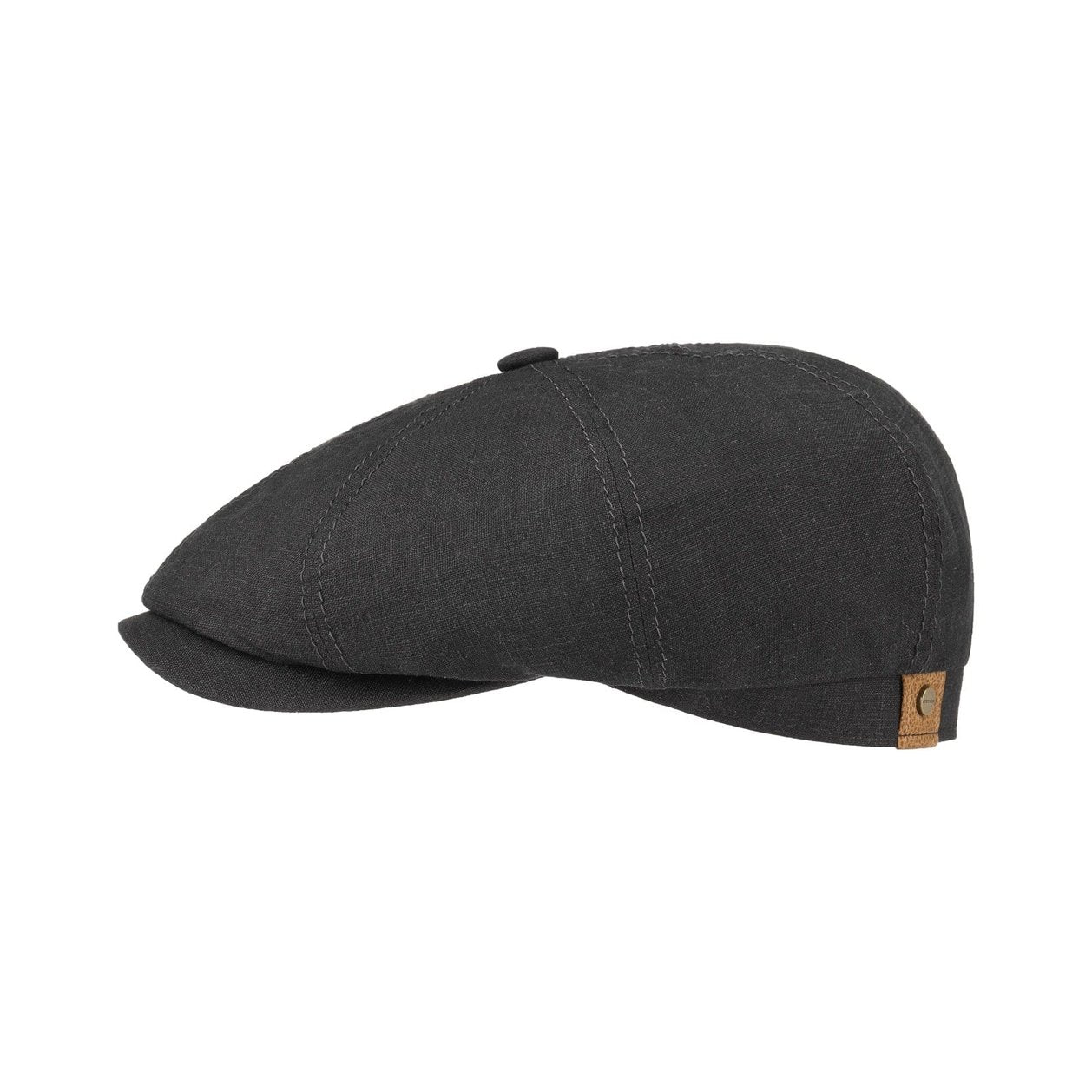 Hatteras Classic Leinen Flatcap- Black