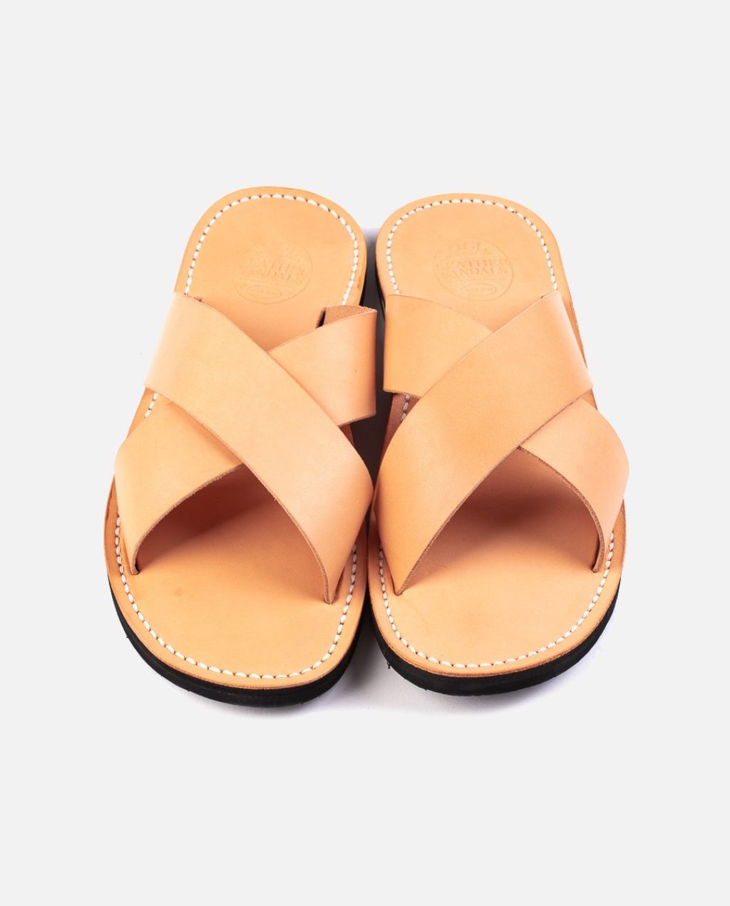 O.G.L OBBI GOOD LABEL X Dr. Sole Leather Cross Sandals - Natural