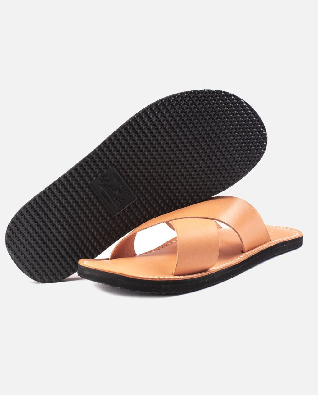 O.G.L OBBI GOOD LABEL X Dr. Sole Leather Cross Sandals - Natural