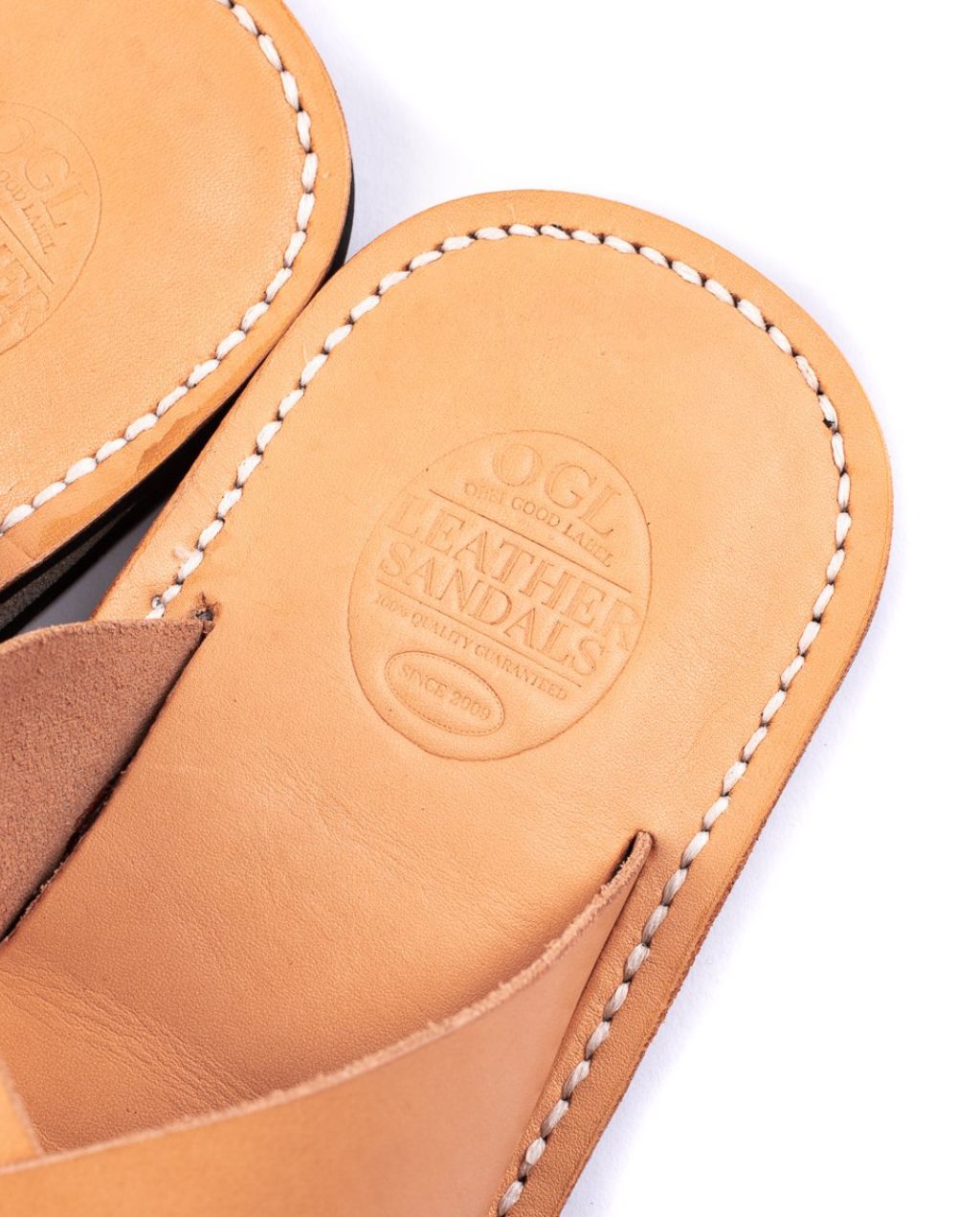 O.G.L OBBI GOOD LABEL X Dr. Sole Leather Cross Sandals - Natural