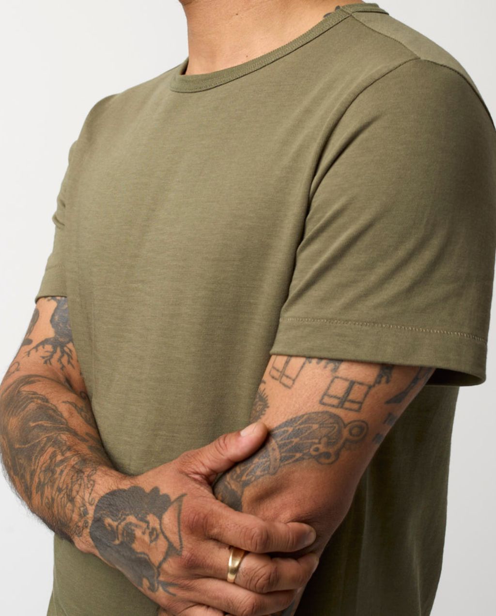 215 MEN'S LOOPWHEELED army green