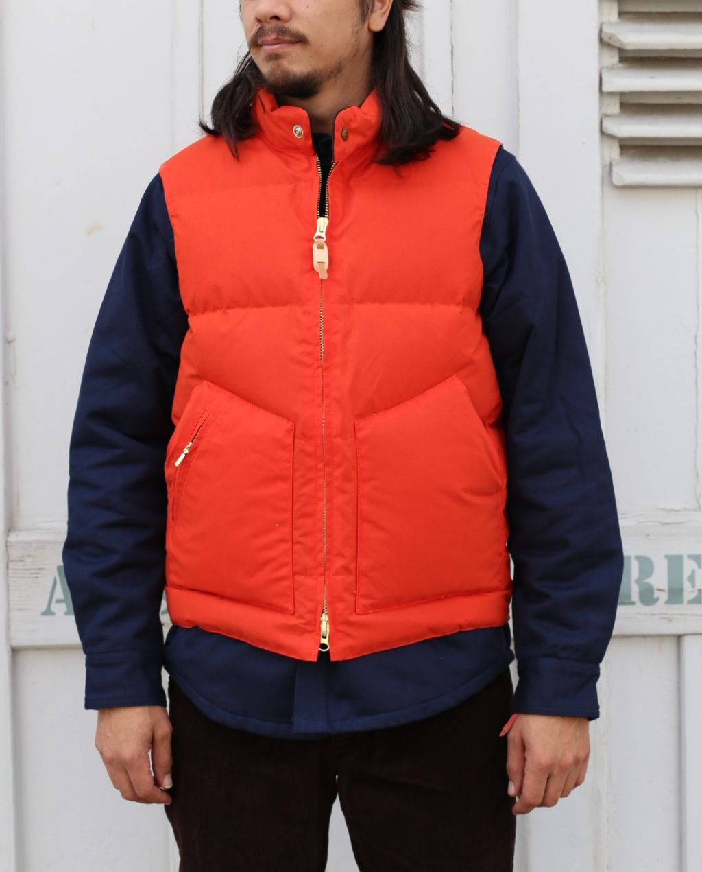 7922-DW Goose Down Vest orange