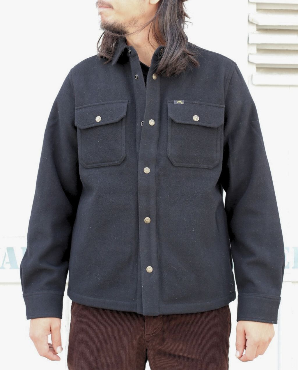 Lee 101 - Wool Overshirt blk