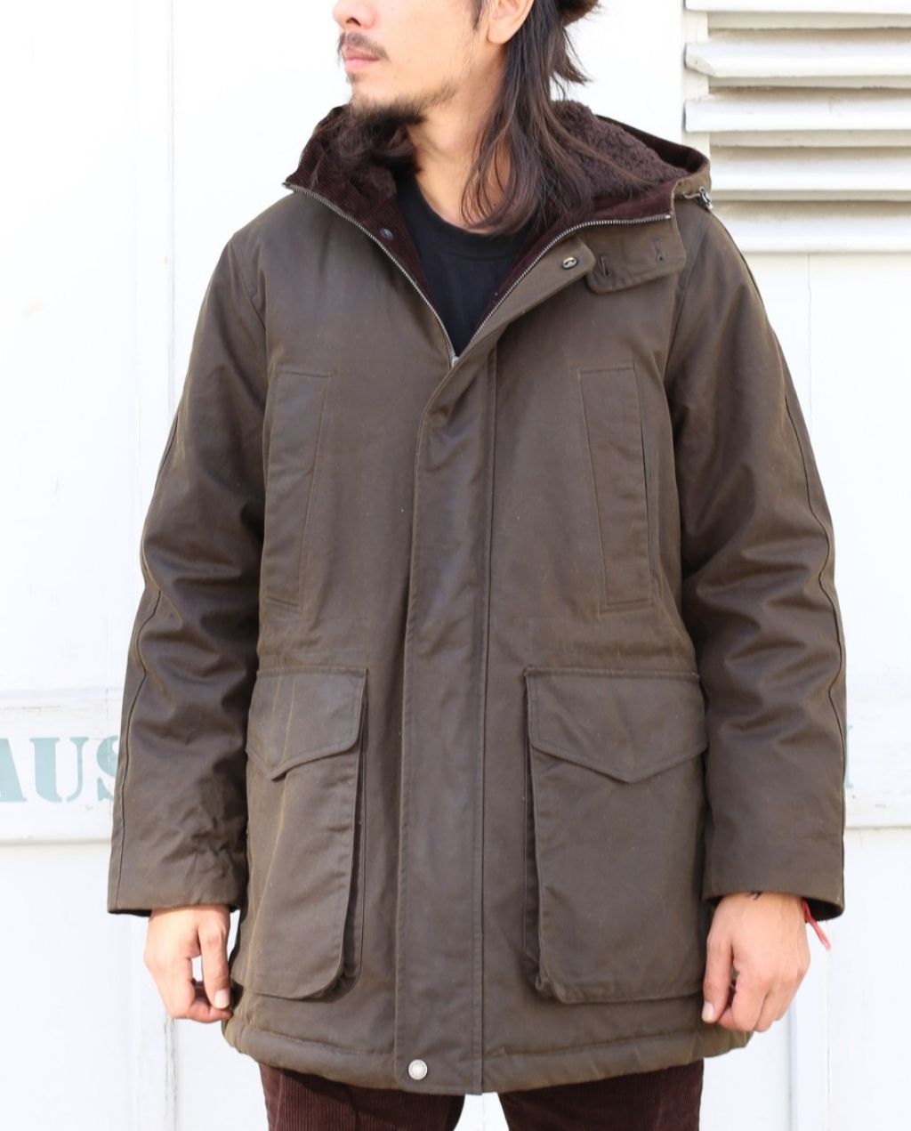 GEWACHSTE FIELD PARKA Deep Moss