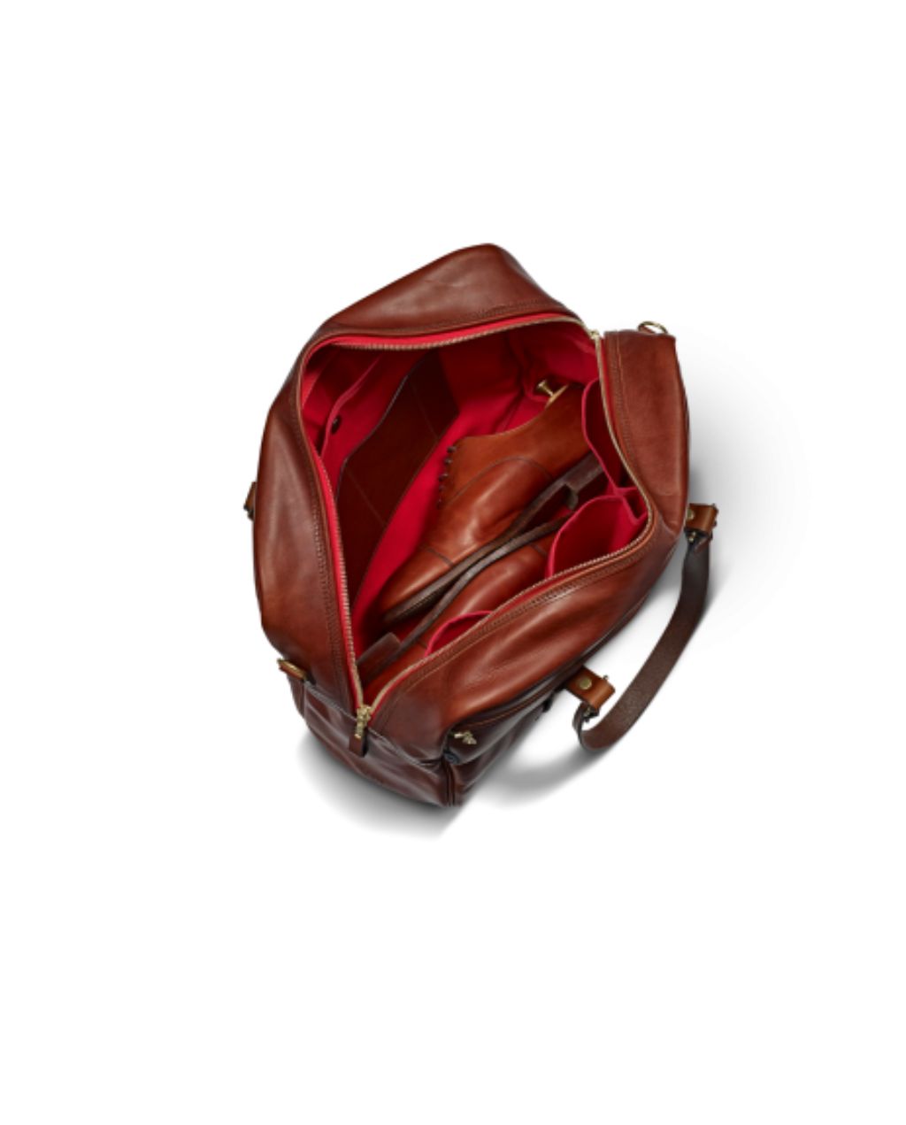 VINTAGE LEATHER TRAVELLER BAG port