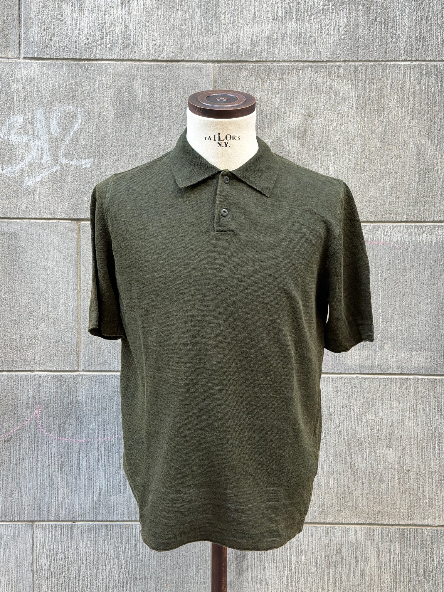 PL10 2Button Polo S/S - Dark Green