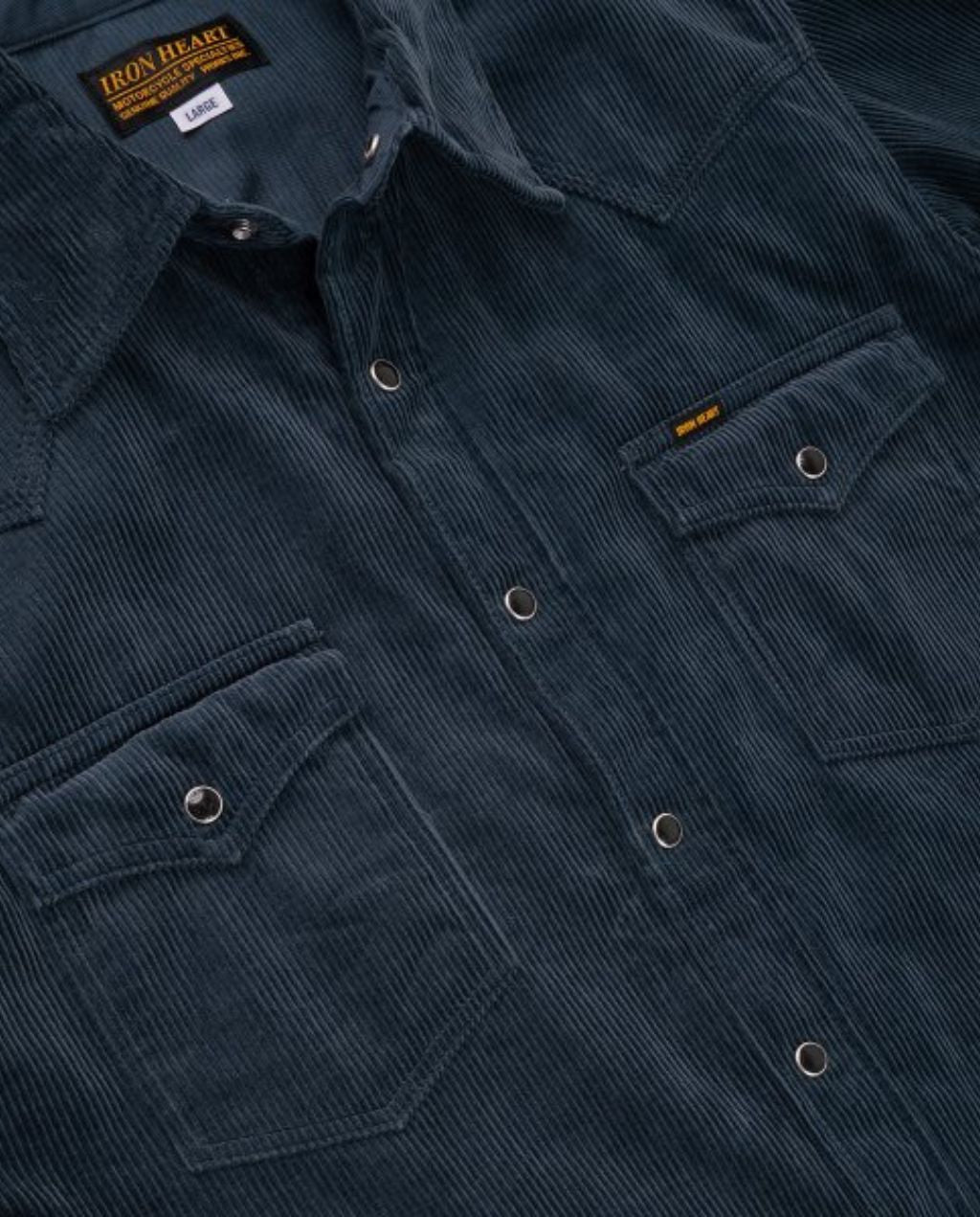 11oz Corduroy Western Shirt - Navy