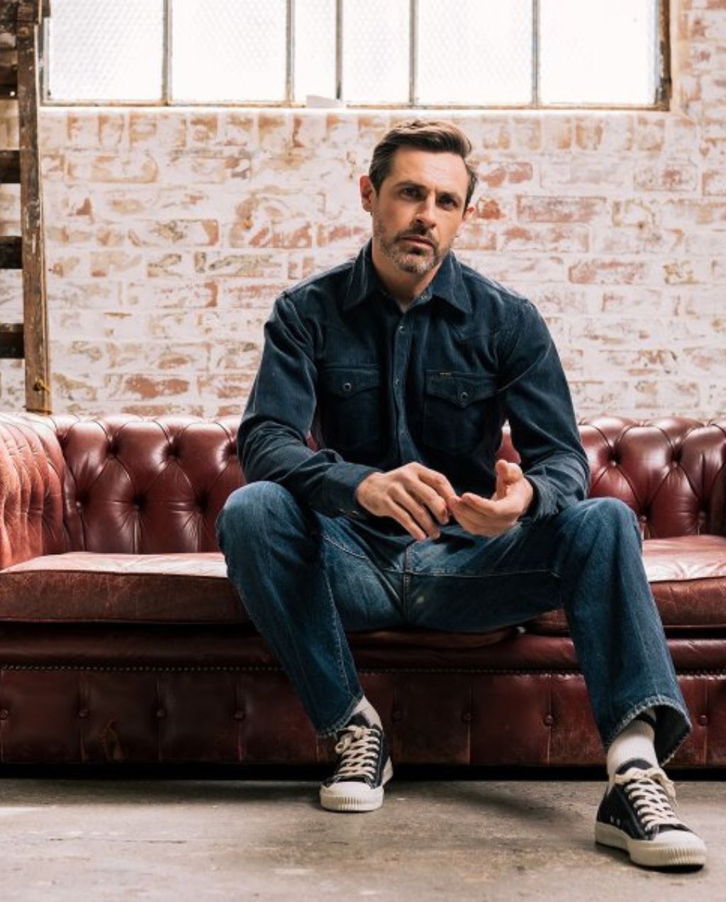 11oz Corduroy Western Shirt - Navy