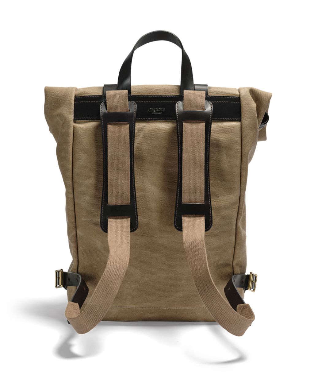 Vintage Canvas Roll Top Backpack - Sand