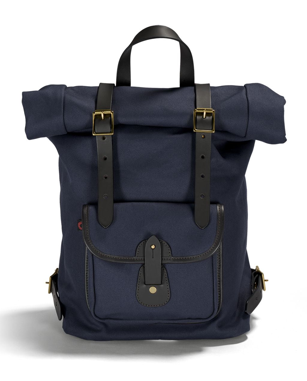 British Twill Roll Top Backpack - Navy Blue