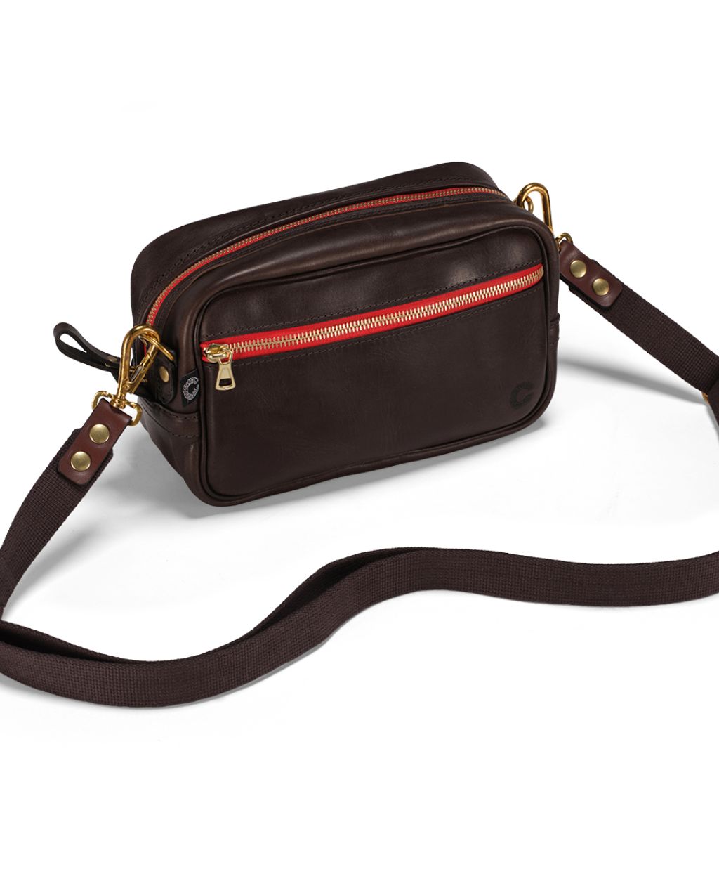 Vintage Leather Mini Box Bag - Dark Brown