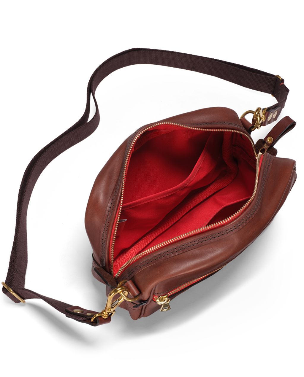 Vintage Leather Mini Box Bag - Port