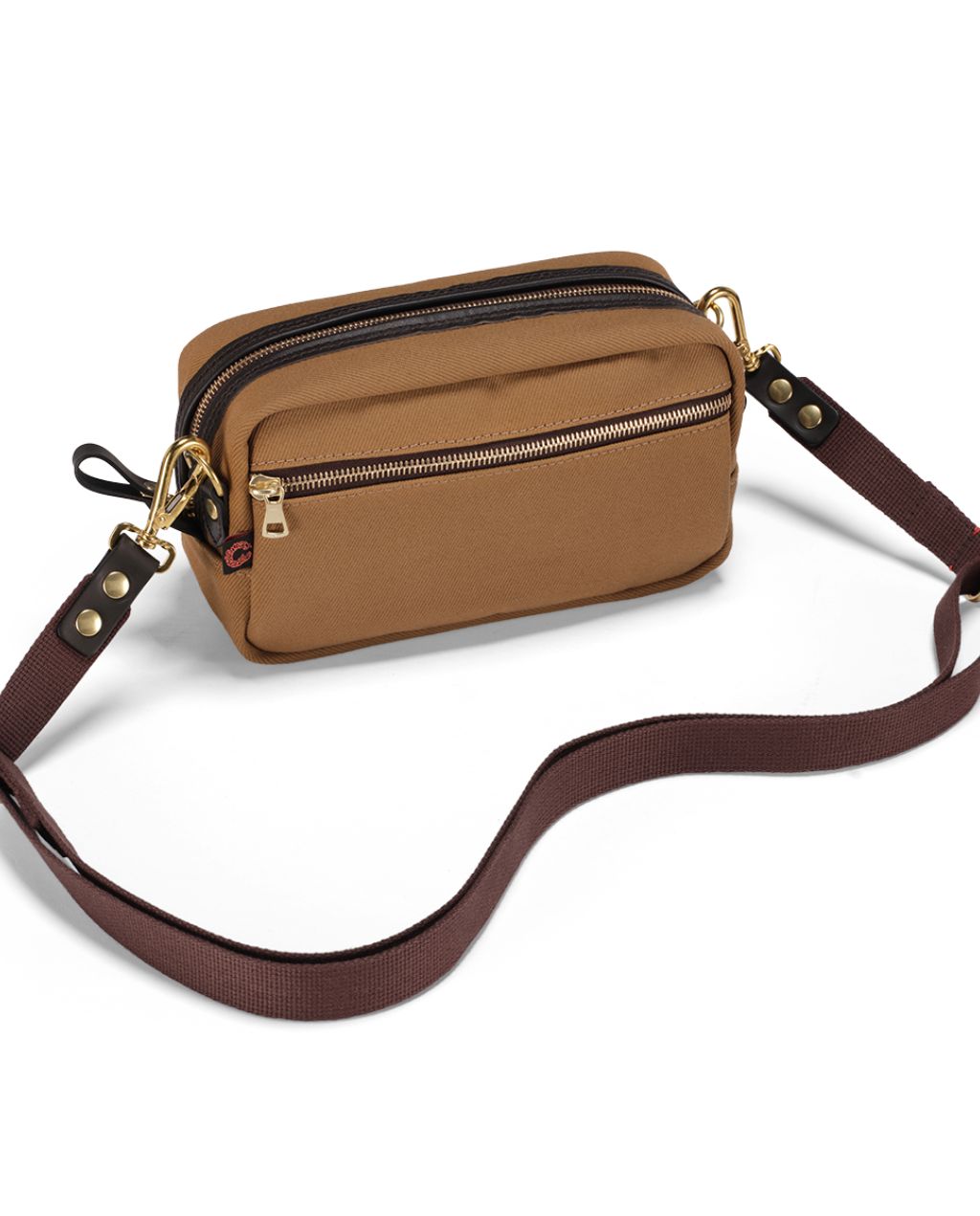British Twill Mini Box Bag - Tan
