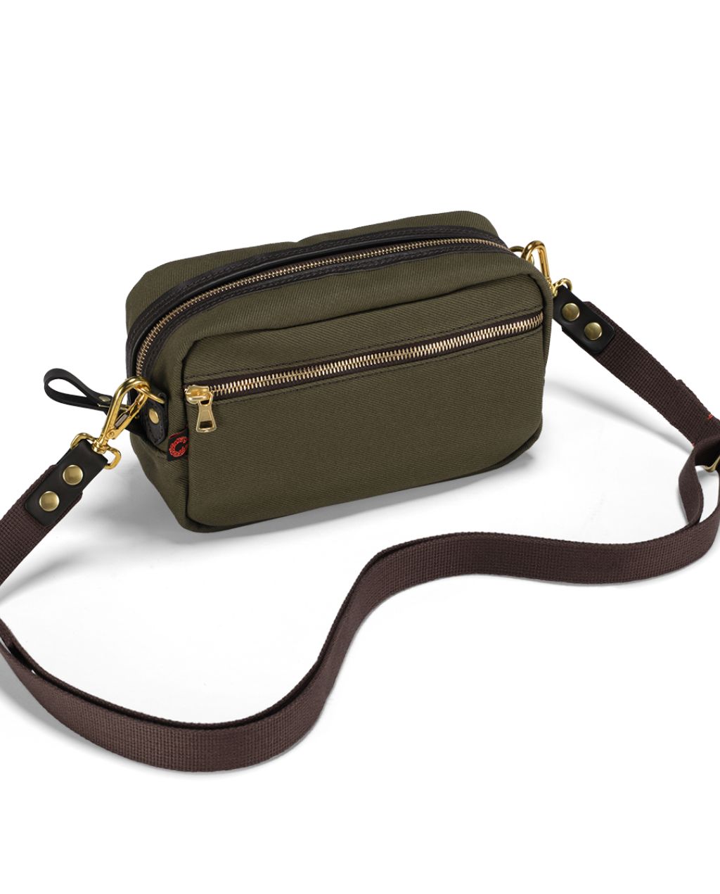 British Twill Mini Box Bag - Olive