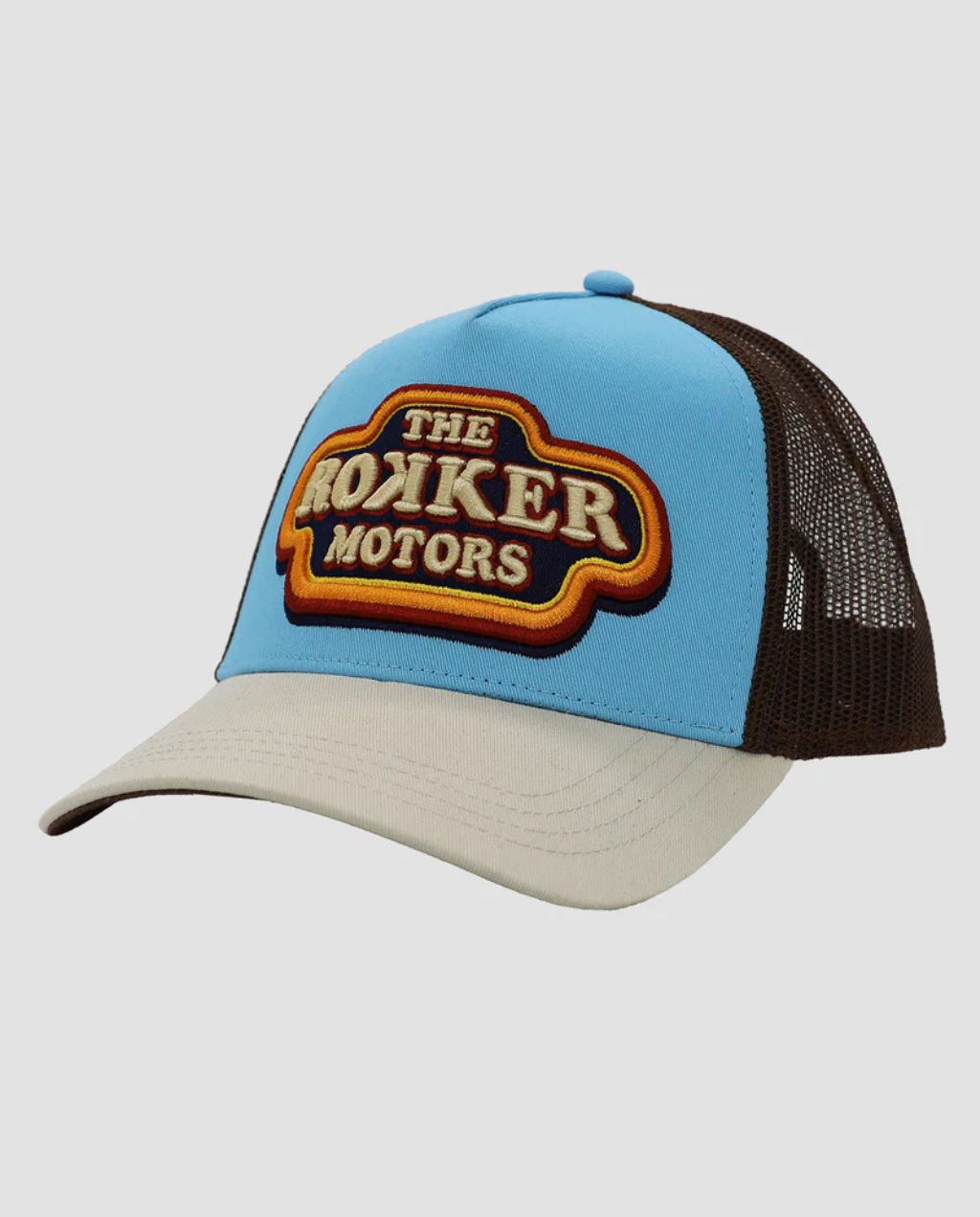 ROKKER 70`s Trukker Cap Aqua Blue/Brown
