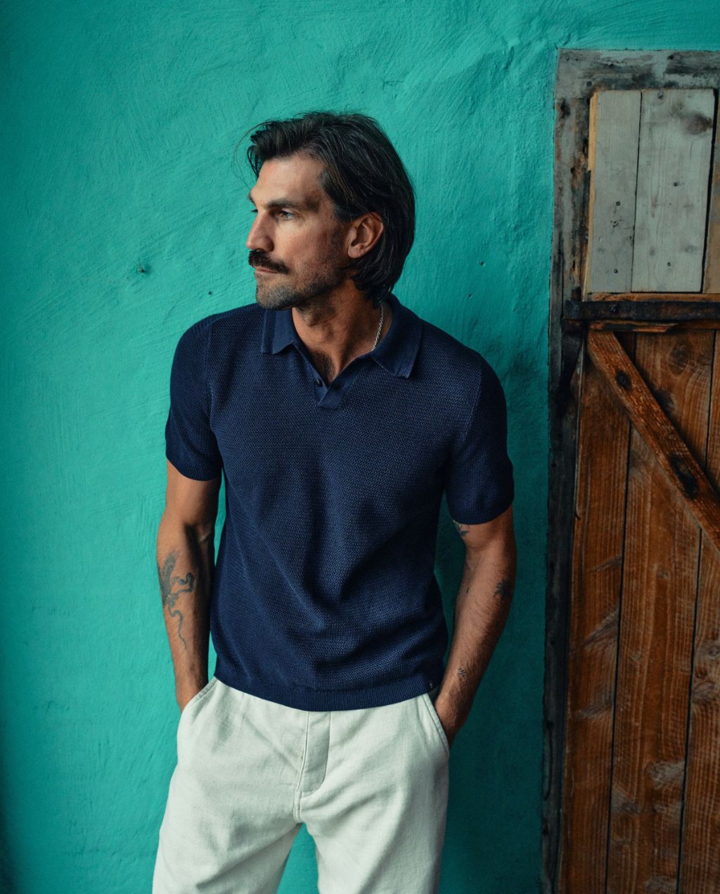 Filo Knit Polo Navy
