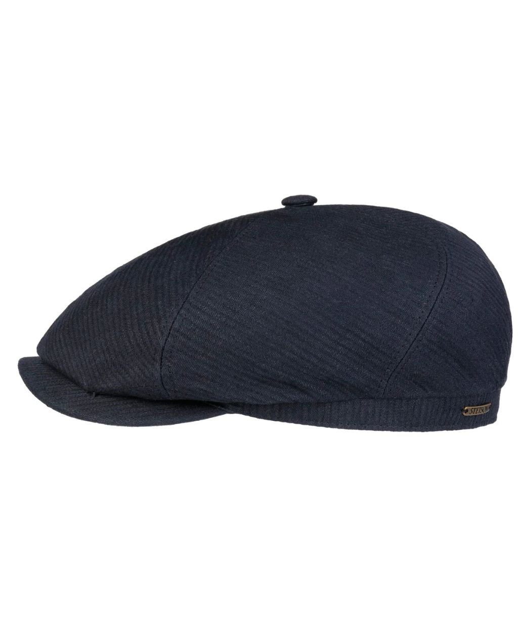 Panel Structure Leinen Flatcap - Navy