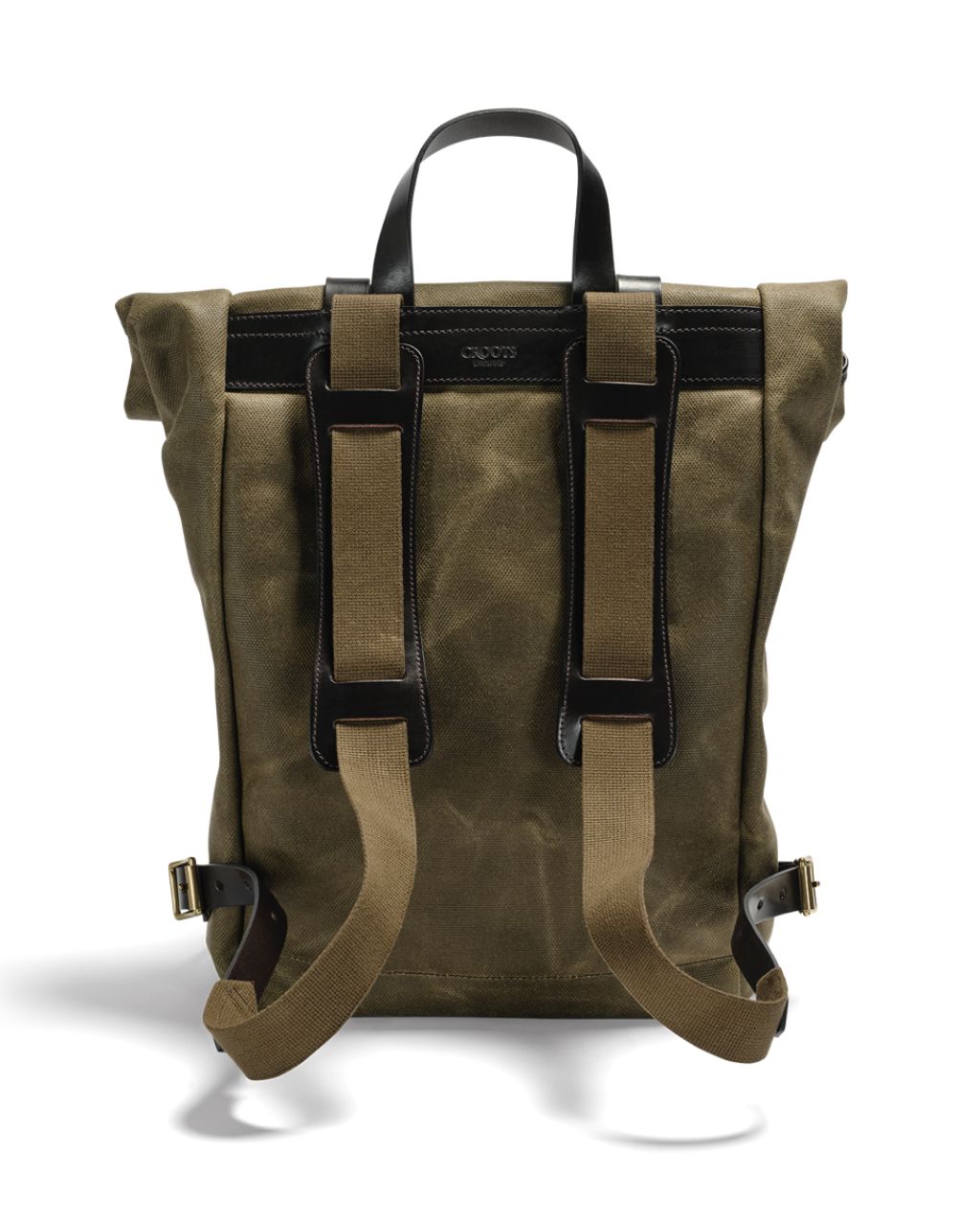 Vintage Canvas Roll Top Backpack - Olive